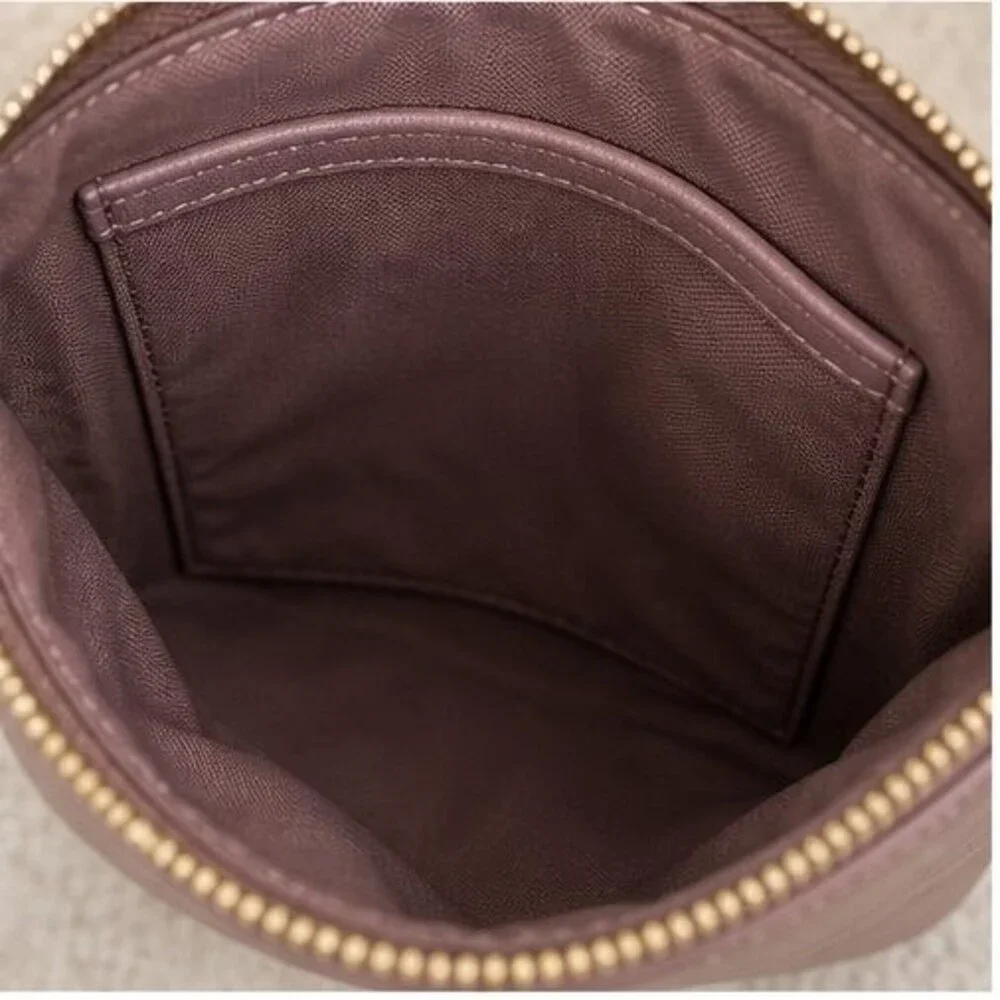 Camel Suede Crossbody Bag